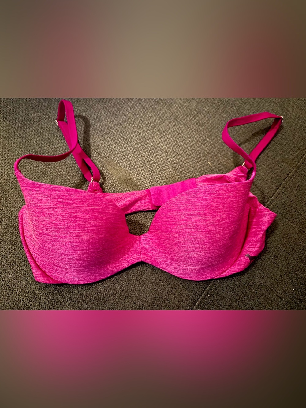 PINK Victoria's Secret Hot Pink Molded Underwire Bra